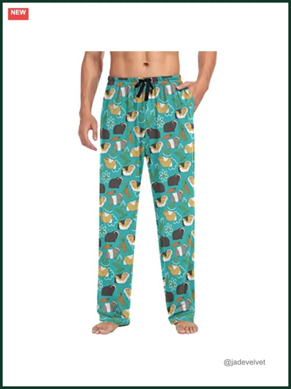 Men's Pajama Pants with Pockets Sleep Lounge Bottoms